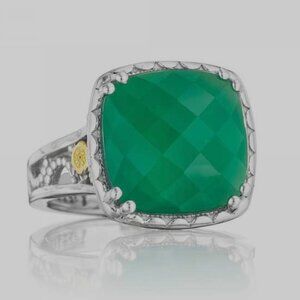 Tacori 18K925 Green Onyx Ring Size 8